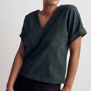 Madewell Corduroy V-neck Top
